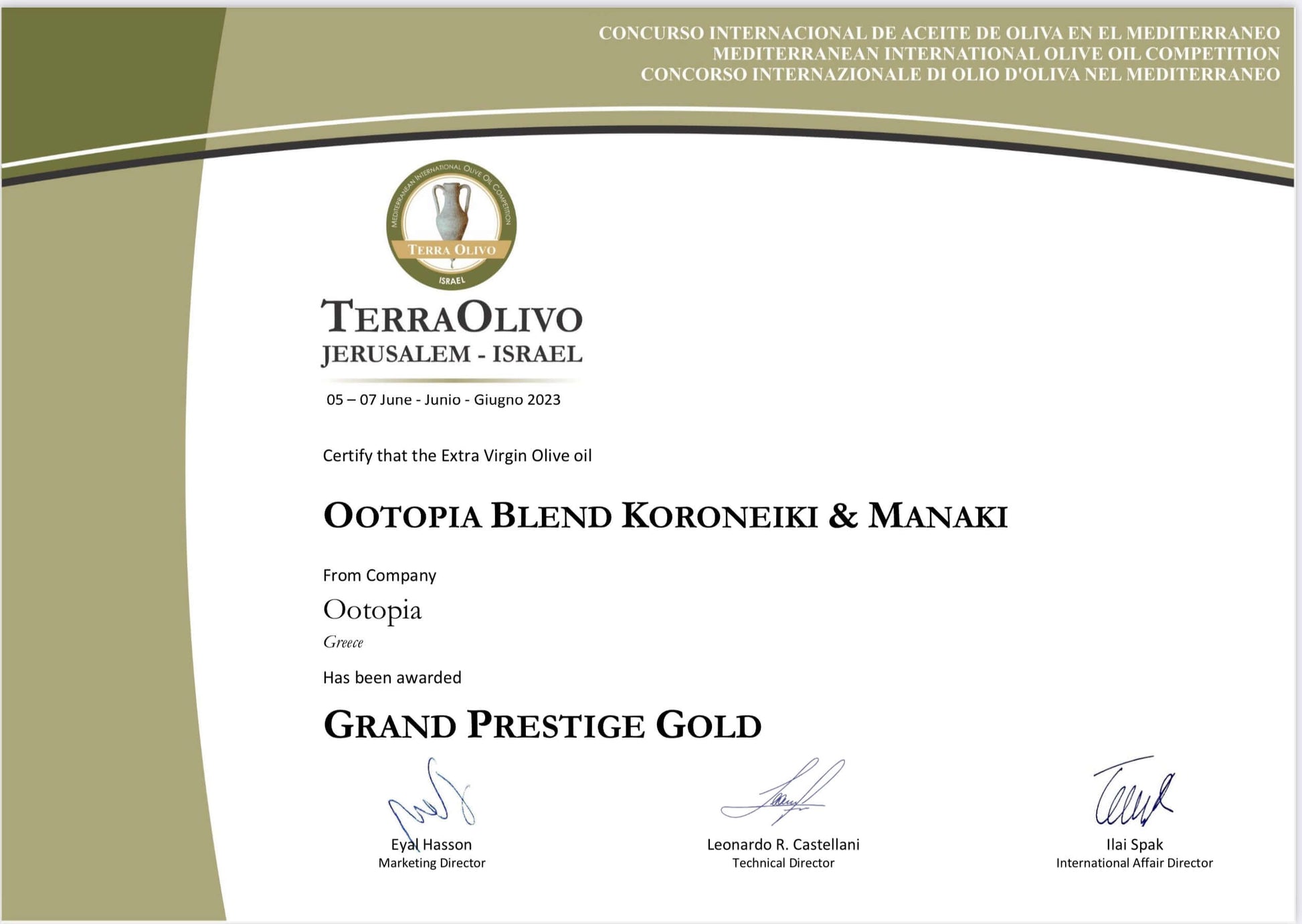 Mediterranean Olive Oil | Ootopia Blend Olive Oil | Ootopia USA