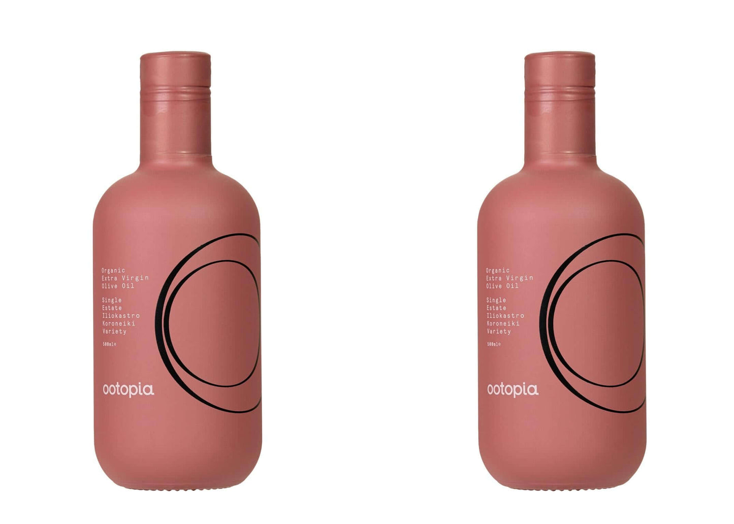 Ootopia Greek Extra Virgin Olive Oil -(2 Pack) Cold Pressed Organic Koroneiki Oil Made from 100% Pure Early Harvest Koroneiki Olives - Polyphenol Rich, Glass Bottle (16.9 Fl Oz)