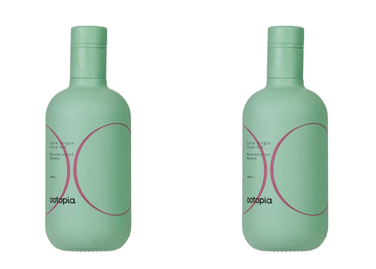 Ootopia Greek Extra Virgin Olive Oil - (2 Pack) Cold Pressed Manaki Oil Made from 100% Pure Early Harvest Manaki Olives - Polyphenol Rich, Glass Bottle (16.9 Fl Oz)